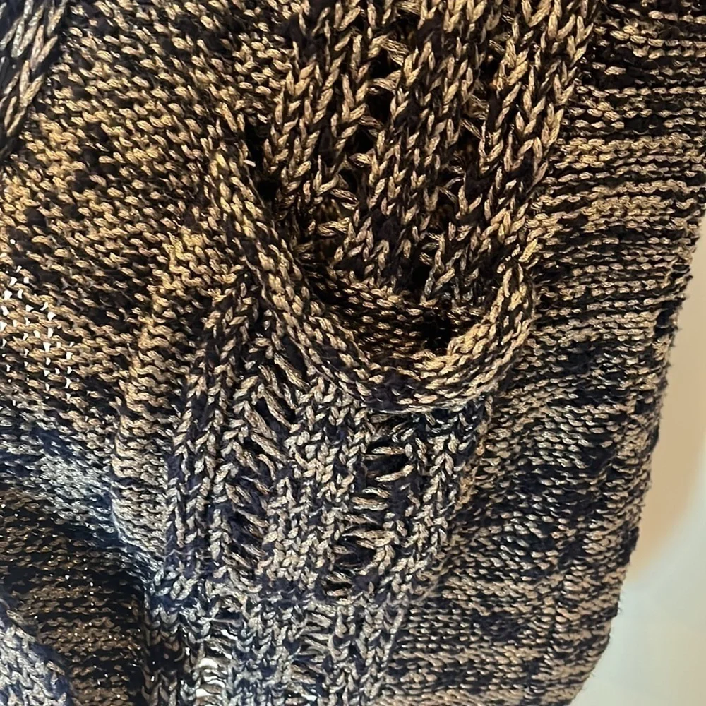 Anthropologie Women's Blue Akemi + Kim Alta Marled Long Sleeve Cardigan